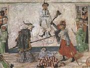 James Ensor Skeletons Fighting for the Body of a Hanged Man (mk09) oil painting artist